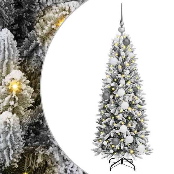 vidaXL Artificial Christmas Tree with 150 LEDs White 47.24 in