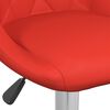vidaXL Chair Set of 2 Red Faux leather, chromed steel Regular Footrest