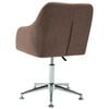 vidaXL Dining Chair Set of 2 Brown Fabric Medium Height-Adjustable