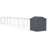 vidaXL Dog House Anthracite Galvanized Steel 46.1 x 320.9 x 48.4 in