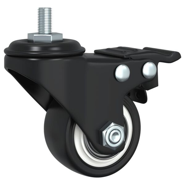 vidaXL Caster Wheels 4 pcs Black 1.4" Iron