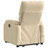 vidaXL Stand Up Massage Recliner Chair Cream Polyester, Metal, Plywood