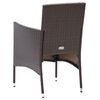 vidaXL Dining Set Brown Poly rattan Medium Removable Covers Dining Set