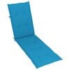 vidaXL Deck Chair Blue Solid acacia wood Regular Foldable Deck Chair