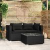 vidaXL Garden Lounge Set Black