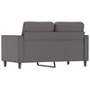 vidaXL 2-seater Sofa Grey 75% Polyvinyl Chloride, 20% Polyester, 5% Cotton