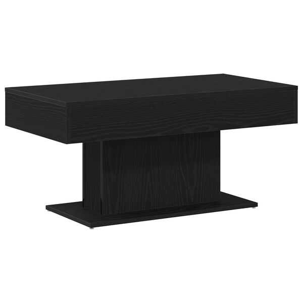 vidaXL Coffee Table Black Oak 37.80 x 19.69 x 17.72 in Engineered Wood