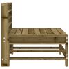 vidaXL Garden Middle Sofa Natural Wood Impregnated pine wood Medium