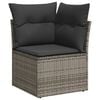 vidaXL Garden Sofa Set Grey, Dark Grey PE rattan Large Modular
