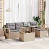 vidaXL Garden Sofa Set Beige, Light Grey