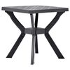 vidaXL Garden Table Anthracite Plastic 27.6x27.6x28.3 in Bistro Table