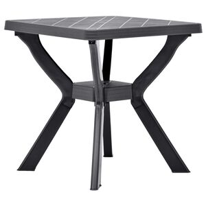 vidaXL Garden Table Anthracite Plastic 27.6x27.6x28.3 in Bistro Table