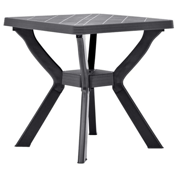vidaXL Garden Table Anthracite Plastic 27.6x27.6x28.3 in Bistro Table