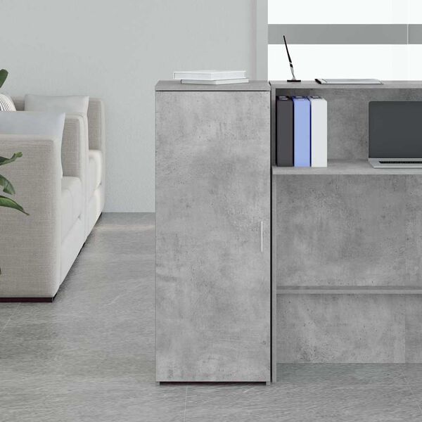 vidaXL Storage Cabinet Concrete Gray Engineered Wood Compact
