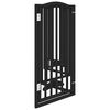 vidaXL Dog Gate with Door Foldable 6 Panels Black 118.1 " Poplar Wood