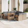 vidaXL Garden Sofa Set Beige and Light Grey