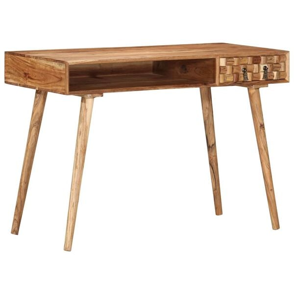 vidaXL Writing Desk Natural Wood Solid Acacia wood Medium Writing Desk