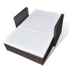 vidaXL Outdoor Furniture Set Brown PE Rattan 2-seater Modular