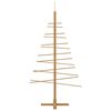 vidaXL Wooden Christmas Tree with Stand Brown 59.06 in Bamboo