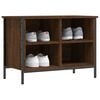 vidaXL Shoe Cabinet Brown Oak Engineered Wood, Powder-Coated Steel Medium