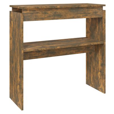 vidaXL Console Table Smoked Oak 31.5"x11.8"x31.5" Engineered Wood