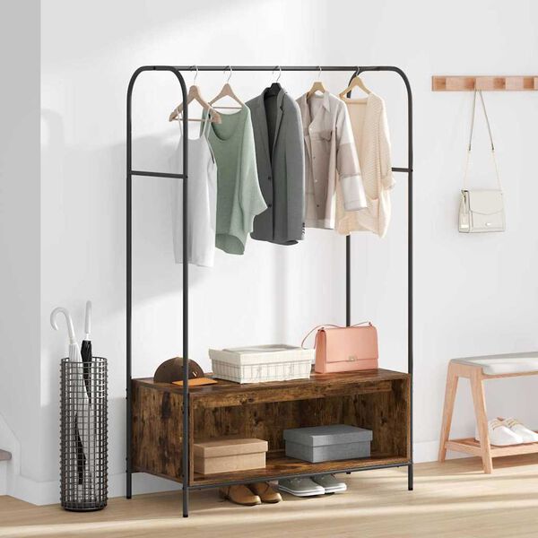 vidaXL Clothes Rack Brown Oak 100 x 44 x 160 cm Engineered Wood