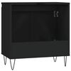 vidaXL Bathroom Cabinet Black Engineered wood Medium Bathroom Cabinet