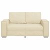 vidaXL Sofa Cream 62.99 x 30.71 x 33.07 in Fabric