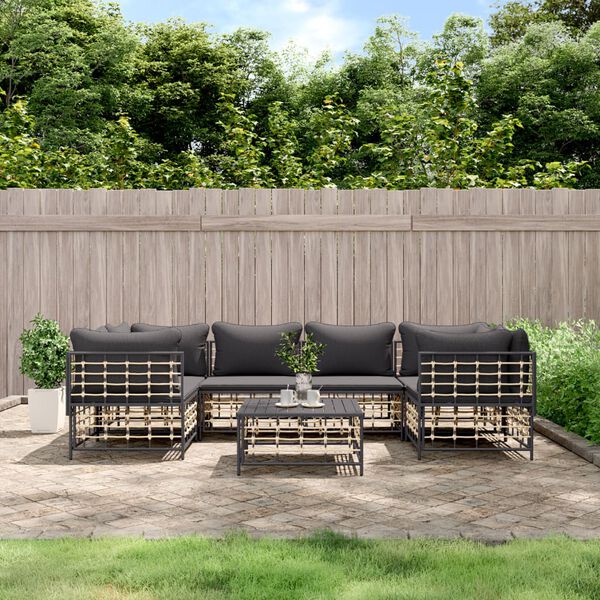 vidaXL Garden Lounge Set Anthracite