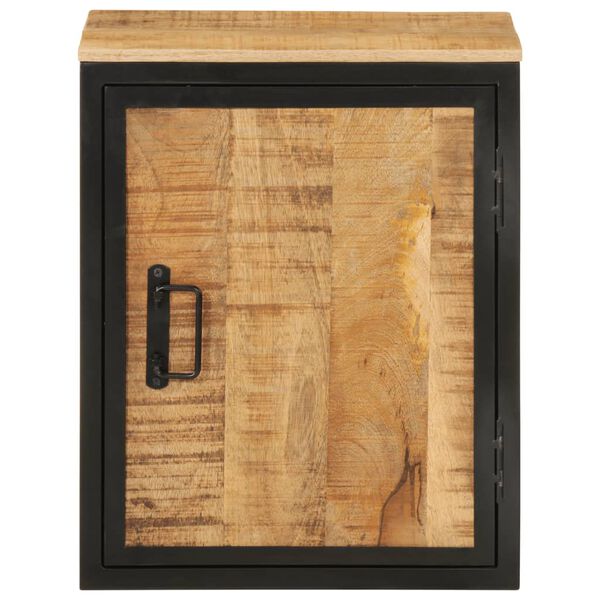vidaXL Bathroom Cabinet Natural mango wood and black