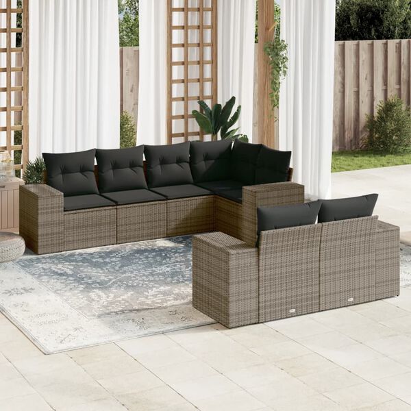 vidaXL Garden Sofa Set Grey