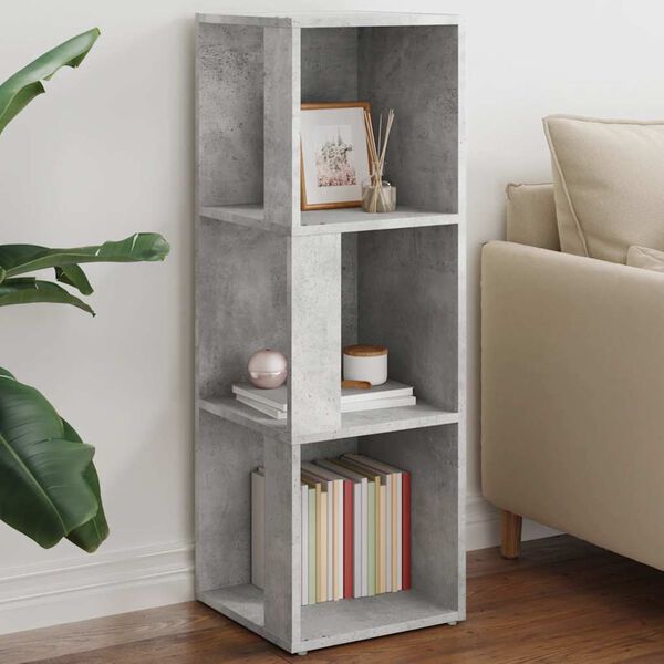 vidaXL Corner Cabinet Concrete Gray Engineered wood Compact Minimalist