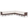 vidaXL Garden Lounge Set Brown, Cream White