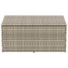 vidaXL Garden Storage Box Light Grey PE Rattan Garden Storage Box