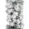 vidaXL Christmas Garland Green with white flocked snow PVC 32.8 ft length