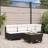 vidaXL Garden Table Black and brown