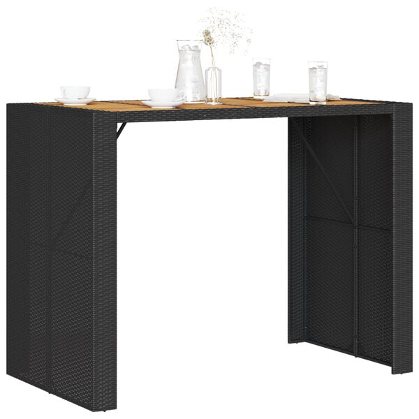vidaXL Garden Bar Table Black