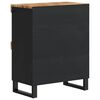 vidaXL Side Cabinet Natural wood and black Solid mango wood Medium
