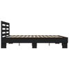 vidaXL Bed Frame Black Engineered Wood and Metal Super King Durable