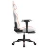 vidaXL Gaming Chair White and Pink Faux leather Medium
