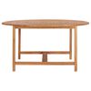 vidaXL Dining Table Natural Teak Solid Teak Wood Large Heavy Duty