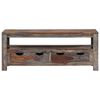 vidaXL Coffee Table Grey Solid Acacia wood 39.4 x 19.7 x 15.7 in