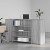 vidaXL Reception Desk Grey Sonoma Engineered wood Large Reception Desk