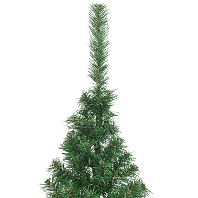 vidaXL Artificial Half Christmas Tree with Stand Green 6 ft PVC