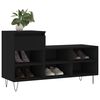 vidaXL Shoe Cabinet Black Engineered wood Medium Shoe Cabinet