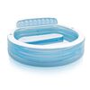 INTEX Inflatable Lounge Pool Blue and White Vinyl Family Size