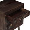 vidaXL Bedside Cabinet Multicolor Solid reclaimed wood and steel