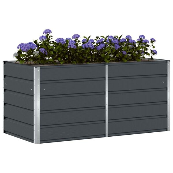 vidaXL Planter Anthracite 62.99 x 31.50 x 29.53 in Steel