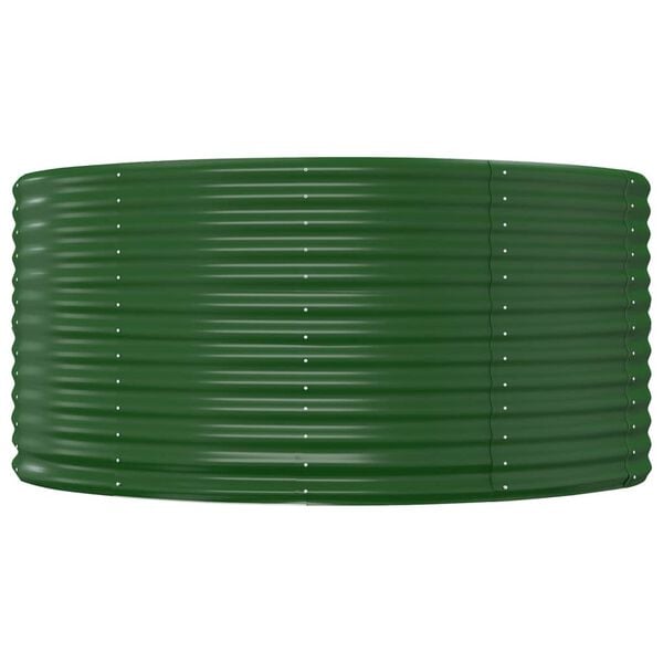 vidaXL Garden Raised Bed Green Powder-coated steel 55.1 x 55.1 x 26.8 in