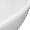 vidaXL Luxury Basin Oval-shaped Matt White 15.7x13.0" Ceramic